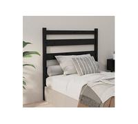 Vidaxl Tête De Lit Noir 81x4x100 Cm Bois Massif De Pin Marron