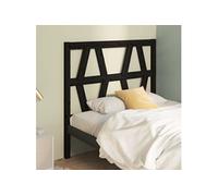 vidaXL Hoofdbord 81x4x100 cm massief grenenhout zwart818599 Noir G