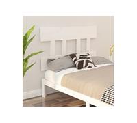 Tête de Lit Meuble de Chambre à Coucher Accessoire de Lit Simple Tête de Cadre de Lit Intérieur Blanc 93,5x3x81 cm Bois Massif de Pin