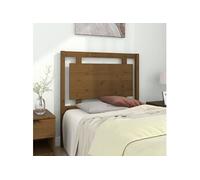 vidaXL Tête de lit simple en pin massif marron miel 95,5x4x100 cm