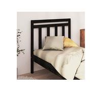 vidaXL Hoofdbord 95x4x100 cm massief grenenhout zwart822246 Noir G