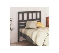 Hoofdbord 96x4x100 cm massief grenenhout grijs814126