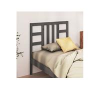 Hoofdbord 96x4x100 cm massief grenenhout grijs817822