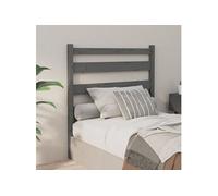 Hoofdbord 96x4x100 cm massief grenenhout grijs818402