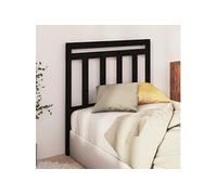 Vidaxl Tête De Lit Noir 96x4x100 Cm Bois Massif De Pin Marron