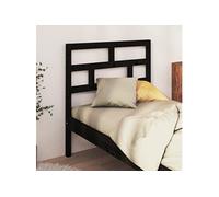 vidaXL Hoofdbord 96x4x100 cm massief grenenhout zwart814178 Noir G