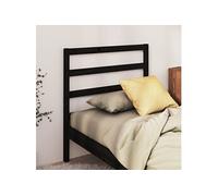 Tête de Lit Meuble de Chambre à Coucher Accessoire de Lit Moderne Tête de Cadre de Lit Simple Intérieur Noir 96x4x100 cm Bois Massif de Pin