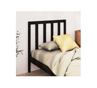 Vidaxl Tête De Lit Noir 96x4x100 Cm Bois Massif De Pin Marron