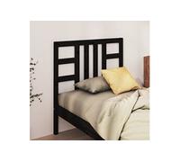 Hoofdbord 96x4x100 cm massief grenenhout zwart817824