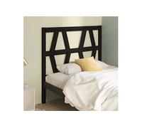 Hoofdbord 96x4x100 cm massief grenenhout zwart818604
