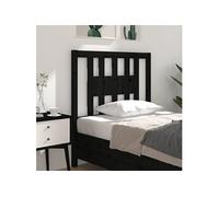 vidaXL Tête de Lit Accessoire de Lit Simple Meuble de Chambre à Coucher Tête de Cadre de Lit Intérieur Noir 96x4x100 cm Bois Massif de Pin