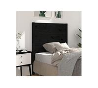 Hoofdbord 96x4x100 cm massief grenenhout zwart818704