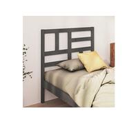 Hoofdbord 96x4x104 cm massief grenenhout grijs818172