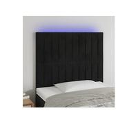 3122706 vidaXL Tête de lit à LED Noir 100x5x118-128 cm Velours