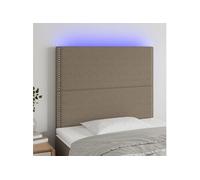 Tête de Lit à LED Gris Clair 144x5x118/128 cm Tissu Meuble de Chambre vidaXL