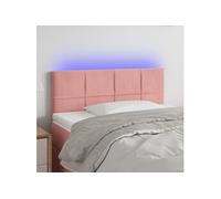 Hoofdbord LED 100x5x78/88 cm fluweel roze 3121659