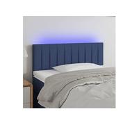 Hoofdbord LED 100x5x78/88 cm stof blauw3121846