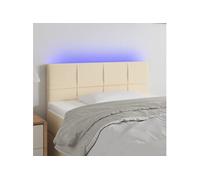 Hoofdbord LED 100x5x78/88 cm stof crÃmekleurig3121607