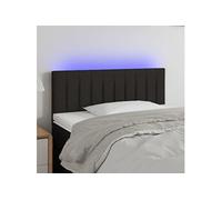 Hoofdbord LED 100x5x78/88 cm stof zwart3121842