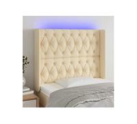 Hoofdbord LED 103x16x118/128 cm stof crÃmekleurig3124379