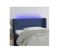 Hoofdbord LED 103x16x78/88 cm stof blauw3123372