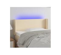 Hoofdbord LED 103x16x78/88 cm stof crÃmekleurig3122951