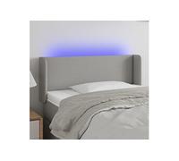 Hoofdbord LED 103x16x78/88 cm stof lichtgrijs3122946