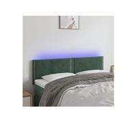 Hoofdbord LED 144x5x78/88 cm fluweel donkergroen3121523