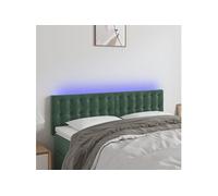 Hoofdbord LED 144x5x78/88 cm fluweel donkergroen3122097