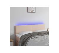 Hoofdbord LED 144x5x78/88 cm kunstleer cappuccinokleurig3121427