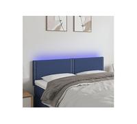 Tête de Lit à LED Gris Clair 144x5x118/128 cm Tissu Meuble de Chambre vidaXL