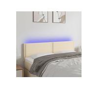 Hoofdbord LED 144x5x78/88 cm stof crÃmekleurig3121475