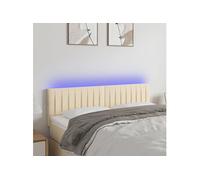 Vidaxl Tête De Lit À Led Crème 144x5x78/88 Cm Tissu