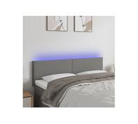 Hoofdbord LED 144x5x78/88 cm stof donkergrijs3121331