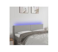 Vidaxl Tête De Lit À Led Gris Clair 144x5x78/88 Cm Tissu Gris