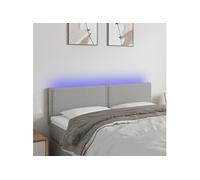 3121470 vidaXL Tête de lit à LED Gris clair 144x5x78-88 cm Tissu