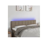 vidaXL Tête de lit LED pour lit double Taupe 3121614