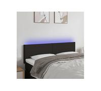 Hoofdbord LED 144x5x78/88 cm stof zwart3121332