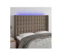 Hoofdbord LED 147x16x118/128 cm stof taupe3124484