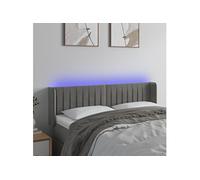 Hoofdbord LED 147x16x78/88 cm fluweel lichtgrijs3123522