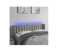 Hoofdbord LED 147x16x78/88 cm fluweel lichtgrijs3123718