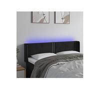 Hoofdbord LED 147x16x78/88 cm fluweel zwart3123146