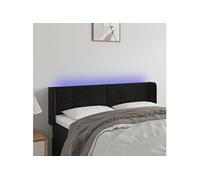 Hoofdbord LED 147x16x78/88 cm fluweel zwart3123426