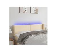 Hoofdbord LED 147x16x78/88 cm stof crÃmekleurig3123099