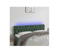 Hoofdbord LED 160x7x78/88 cm fluweel donkergroen3122005