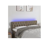 Hoofdbord LED 160x7x78/88 cm stof taupe3121958