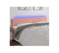 Hoofdbord LED 180x5x78/88 cm fluweel roze3121397