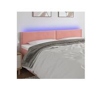 Hoofdbord LED 180x5x78/88 cm fluweel roze3121537
