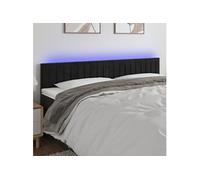 vidaXL Tête de lit à LED Noir 180x5x78/88 cm Velours