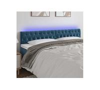 Hoofdbord LED 180x7x78/88 cm fluweel donkerblauw3122012
